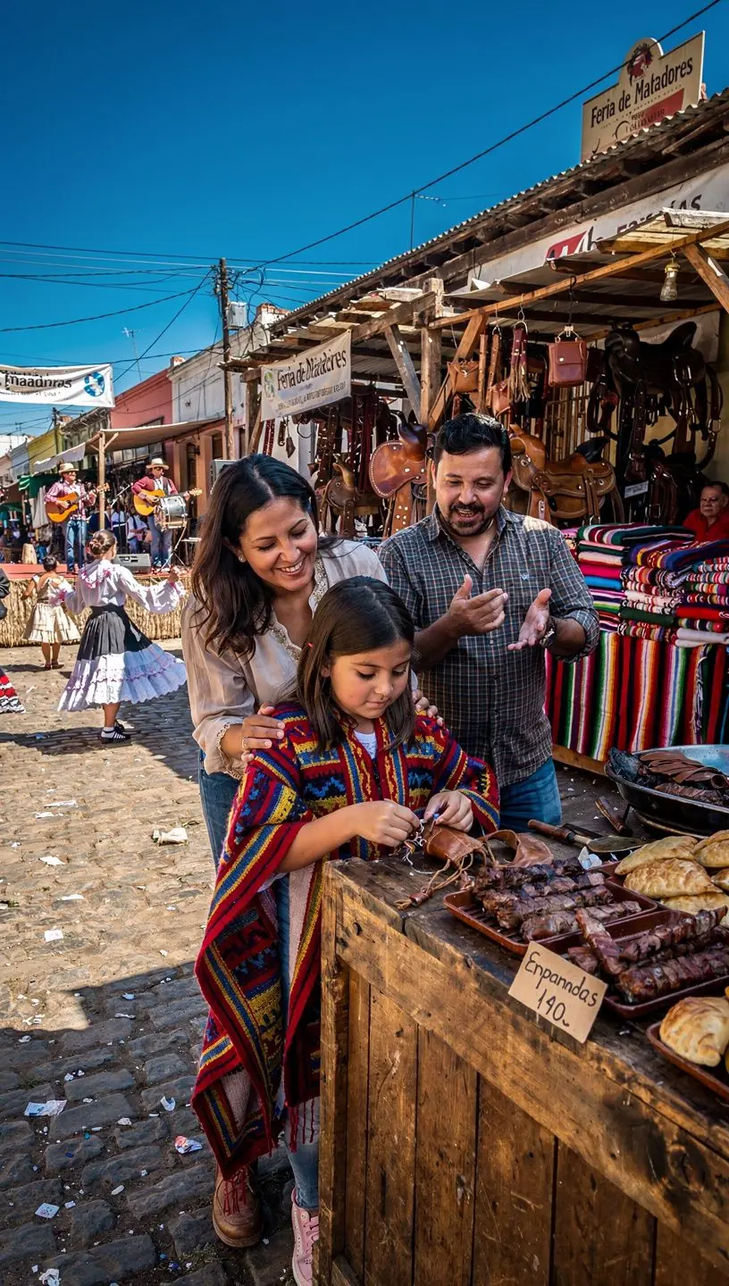 Imagen de un grupo de turistas disfrutando de una comida típica argentina en un restaurante local.